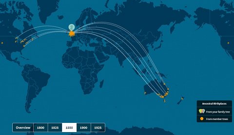 Common migratory routes between 1850 and 1900.