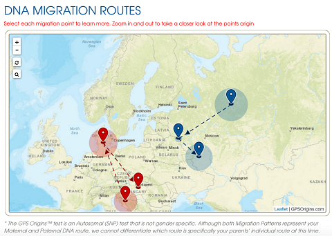 My DNA Migration Routes.
