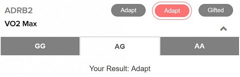 My VO2 Max result.